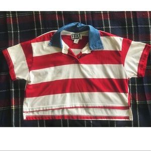 *REDONE VINTAGE* cropped collared tee